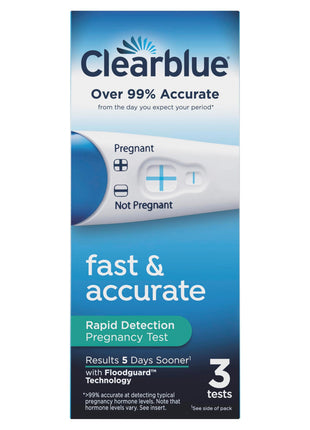 Clearblue Rapid Detection Pregnancy Test, Home Pregnancy Kit, 3 Count
