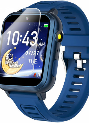 Cosjoype Kids Game Smart Watch for Kids with 39 Puzzle Games HD Touch Screen Camera Music Player Pedometer Alarm Clock Calculator Flashlight 12/24hr Kid Watch Gift for 4-12 Year Old Boys Toys for Kid