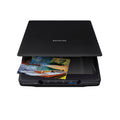 Epson - Perfection V39 II - Color Photo and Document Flatbed Scanner - 4800 dpi Optical Resolution - High-Rise, Removable Lid - Scan to Cloud - USB Power - Image Scanning - Black