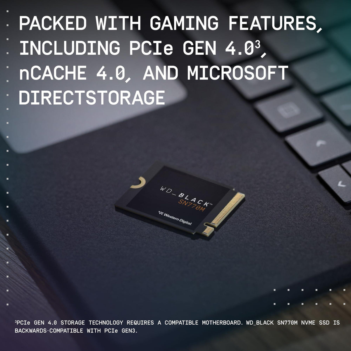 WD_BLACK 2TB SN770M M.2 2230 NVMe SSD for Handheld Gaming Devices, Speeds up to 5,150MB/s, TLC 3D NAND, Great for Steam Deck and Microsoft Surface - WDBDNH0020BBK-WRSN