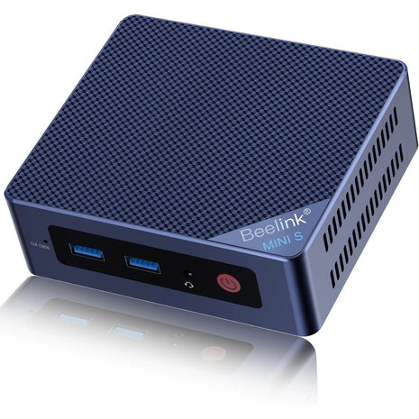 Beelink Mini PC, Mini S12 Intel 12th N95(Up to 3.4GHz), 8GB DDR4 256GB M.2 SSD, Desktop Computers Support 4K Dual HDMI Display/USB3.2/1000Mbps LAN/WOL Home/Office