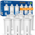 Pureline Replacement for Brita搴?Filter, Pitchers and Dispensers, Classic 35557, OB03, Mavea搴?107007, Replacement for Brita搴?Pitchers Grand, Lake, Capri, Wave and More (6 Pack)