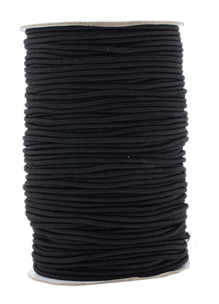 Mandala Crafts 2mm Black Elastic Cord for Jewelry Making – 76 Yds Stretchy Cord Round Elastic Strings for Sewing