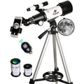 Gskyer Telescope, 70mm Aperture 400mm AZ Mount Astronomical Refracting Telescope for Kids Beginners - Travel Telescope with Carry Bag, Phone Adapter and Wireless Remote.