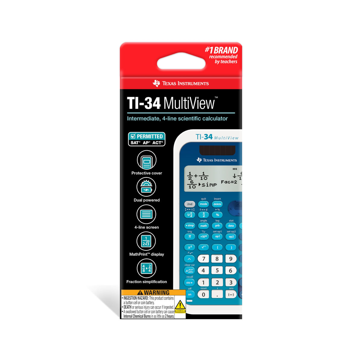 Texas Instruments TI-34 MultiView Scientific Calculator