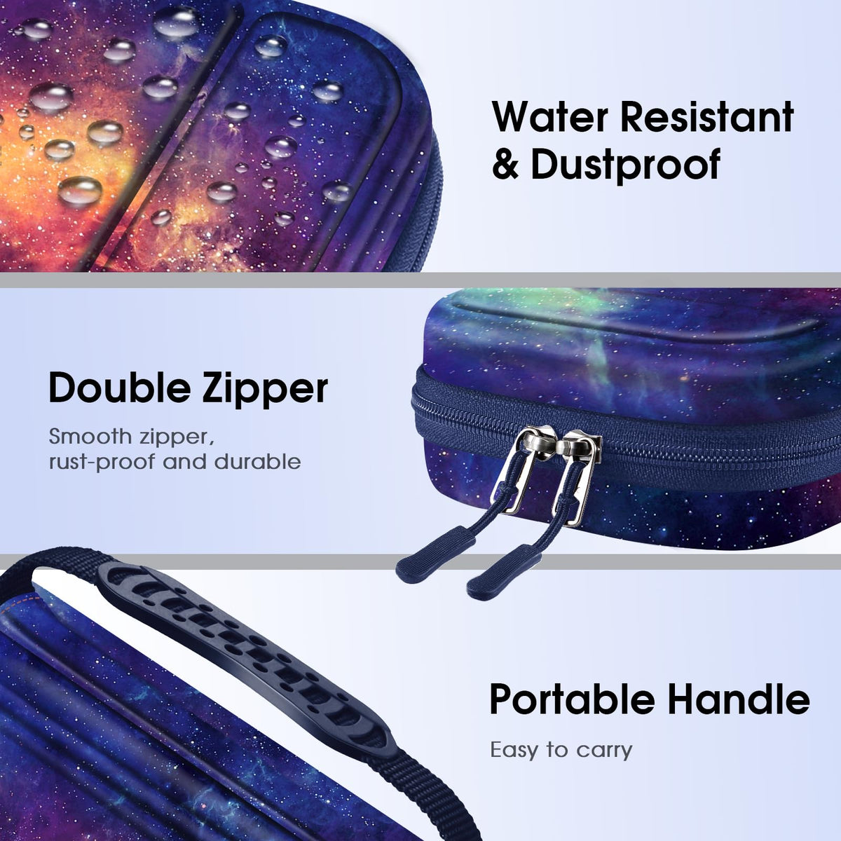 Fintie Carrying Case for Nintendo Switch 2 (2025), Shockproof Hard Shell Switch 2 Case, Protective Cover Portable Travel Bag with Game Card Slots & Inner Pocket for Accessories, Galaxy