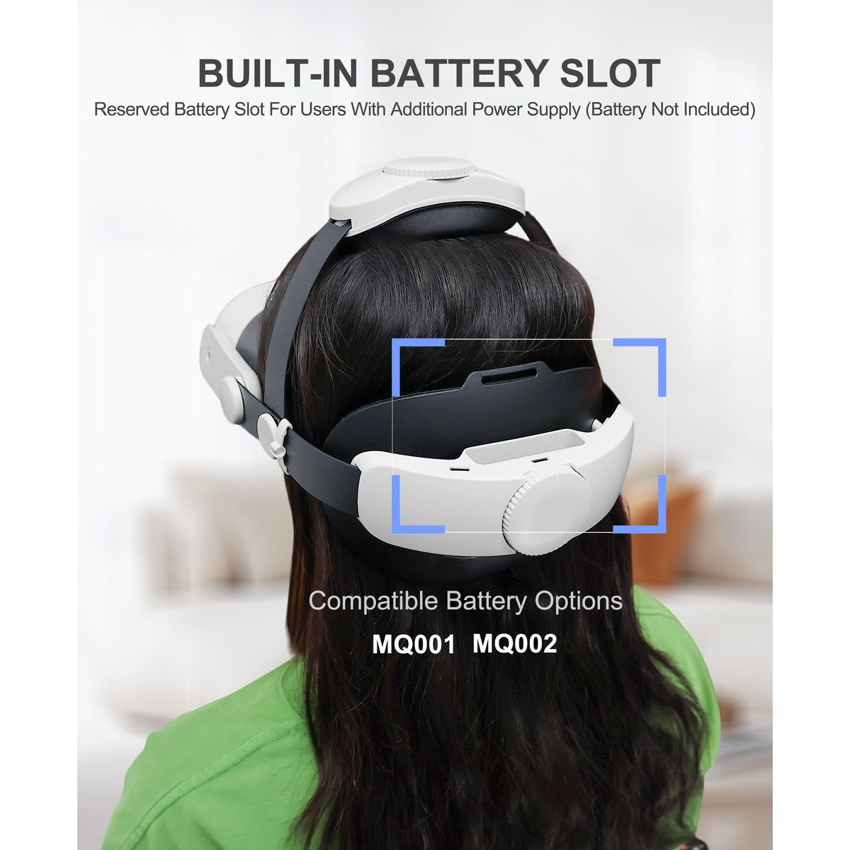 Kawaye for Meta Quest 3S/Quest 2/Quest 3 Head Strap, Double Knobs Adjustable Elite Strap Replacement,VR Headset Strap with Two Large Support Pad Enhanced Support, Reduce Pressure-MQ2000