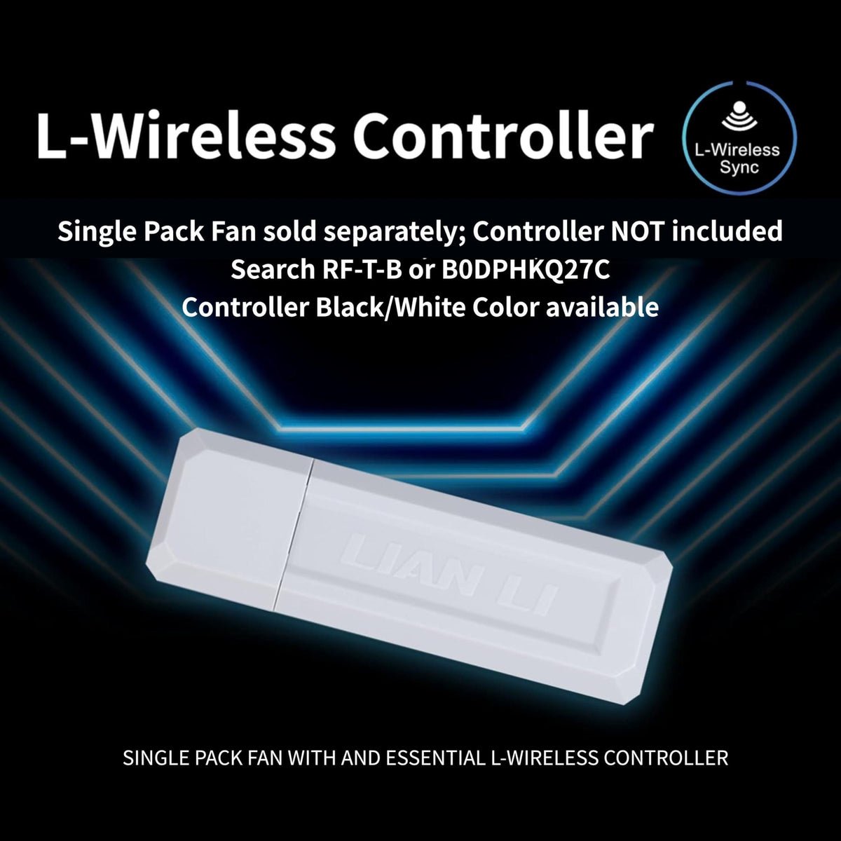 Lian Li UNI Fan SL Wireless (Reverse Blade) 120mm ARGB Fan - Single Pack - 2.4 GHz Wireless Signal for RGB & Fan Control - Daisy-Chain Design - Controller NOT Included & Required - White (12RSL1W1W)