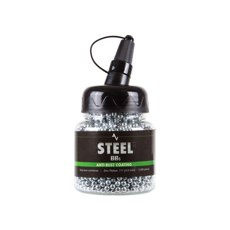 Air Venturi Steel BBS, 177 Cal, 5.1 Grains, Zinc-Plated, 2,500ct,Chrome