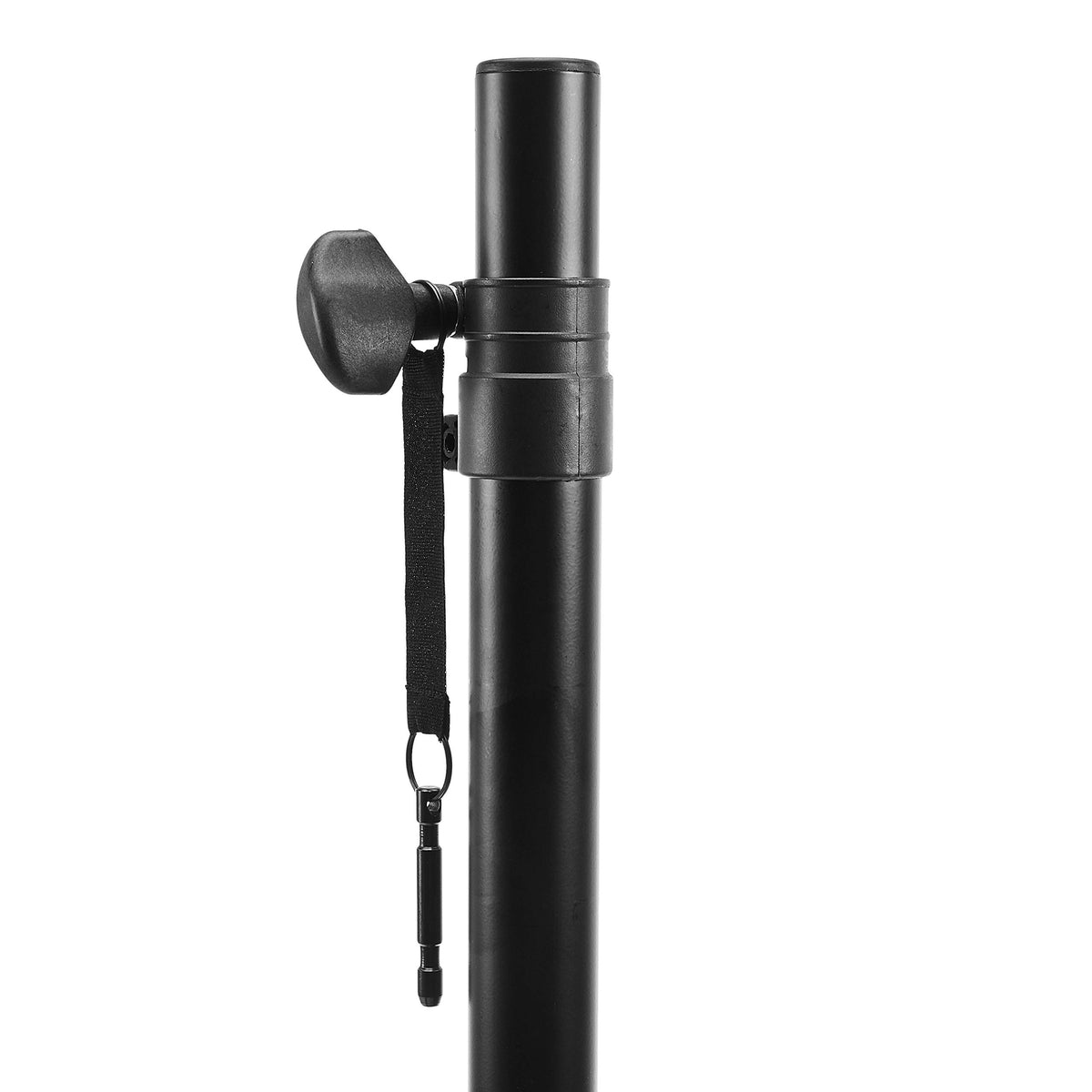 Amazon Basics Speaker Stand, Holds up to 99.2 lbs, Adjustable Height 52" to 73", Steel, Black