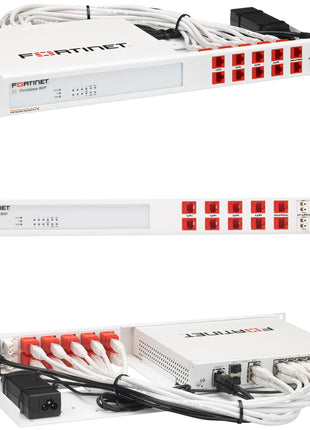 Rackmount.IT Rack Mount Kit for Fortinet FortiGate 80F / 81F / 80F-Bypass – 1U 19" Rackmount – Front-Facing Ports (RM-FR-T15)