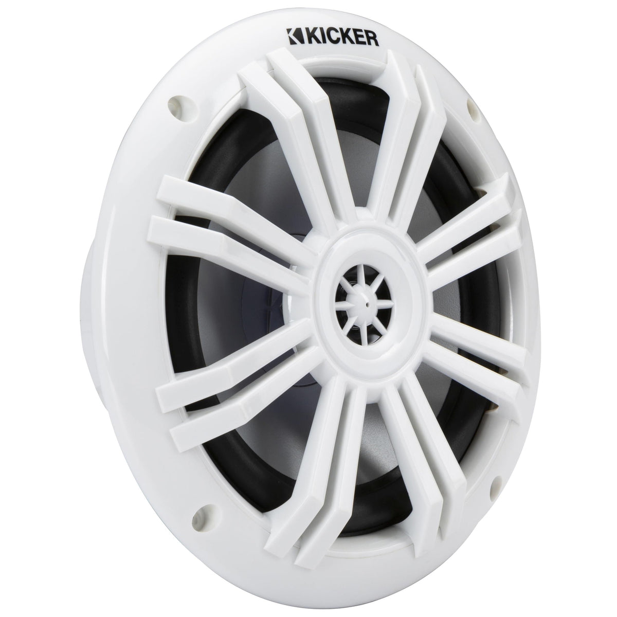 KICKER 51KM604WL KM 6.5" 4Ω LED Marine Coaxial Speakers - Pair
