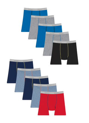 Hanes Boys' Underwear Boxer Briefs Or Briefs Pack, 8 Or 12 Pack, Cotton Stretch Underwear for Boys & Toddler Boys