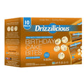 Drizzilicious Mini Rice Cakes Birthday Cake - Rice Crisps, Healthy Snack for Adults and Kids, Flavored Rice Cakes, Vegan, Gluten Free, Allergen Free, Only 90 Calories Per Bag - 0.74 oz (Pack of 10)