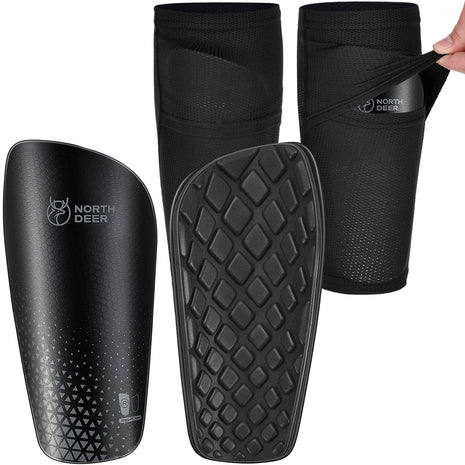 Northdeer Soccer Shin Guards for Kids Adults | Sleeves with Optimized Insert Pocket Protective Soccer for Boys Girls Men