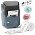 NIIMBOT B1 Label Maker Machine with Tape, 2 Inch Portable Label Printer, Bluetooth Thermal Label Printer with Multiple Templates for Small Business,Office,Home,School (Blue, 1 Printer+1 Roll Label)