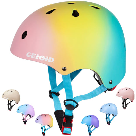 Kids Bike Helmet,Toddler Skateboard Helmets for Ages 2-3-5-8-14 Years Boys Girls,Adjustable Multi-Sport Bicycle Skateboarding Football Roller Skating Scooter Rollerblade Balance Bike Helmet