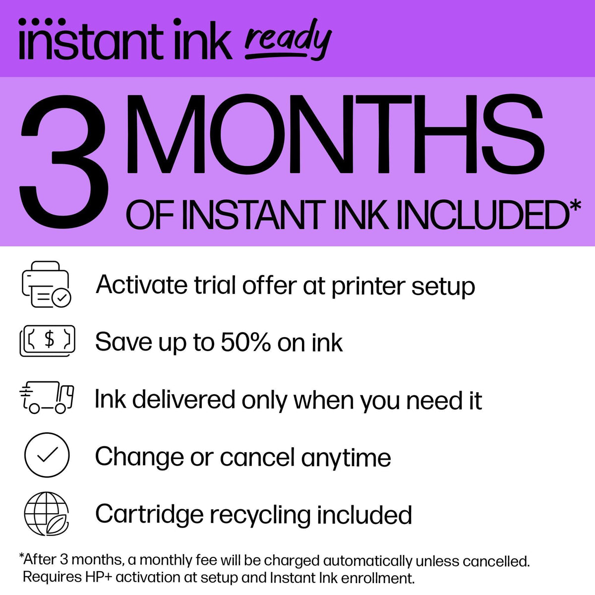 HP DeskJet 4227e Wireless All-in-One Color Inkjet Printer, Scanner, Copier, Best-for-Home, 3 Months of Instant Ink Trial Included (6W7F0A)