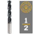 Yellow Paw 1/2 Inch Drill Bit for Metal - Industrial Grade M35 Cobalt with TiAIN Coating - 1/2