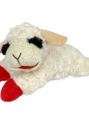 Multipet Lamb Chop Dog Plush Toy - Squeaky Dog Toy for Small & Medium Dogs - Extra Soft Plush Dog Toy - Stuffed Animal Dog Toy for Cuddling & Playing - Cute Pet Toy (10  inch, Cream, 5 Squeakers)