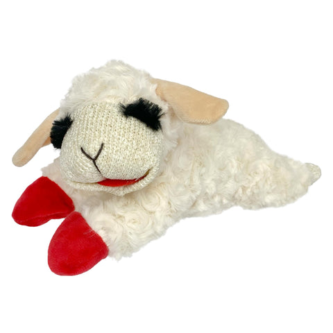 Multipet Lamb Chop Dog Plush Toy - Squeaky Dog Toy for Small & Medium Dogs - Extra Soft Plush Dog Toy - Stuffed Animal Dog Toy for Cuddling & Playing - Cute Pet Toy (10  inch, Cream, 5 Squeakers)