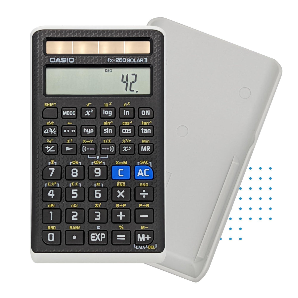 Casio fx-260 Solar II Scientific Calculator | 10-Digit Display | Fraction & Trig Functions | Ideal for Middle School, High School Math, Algebra, Trigonometry | Solar Powered