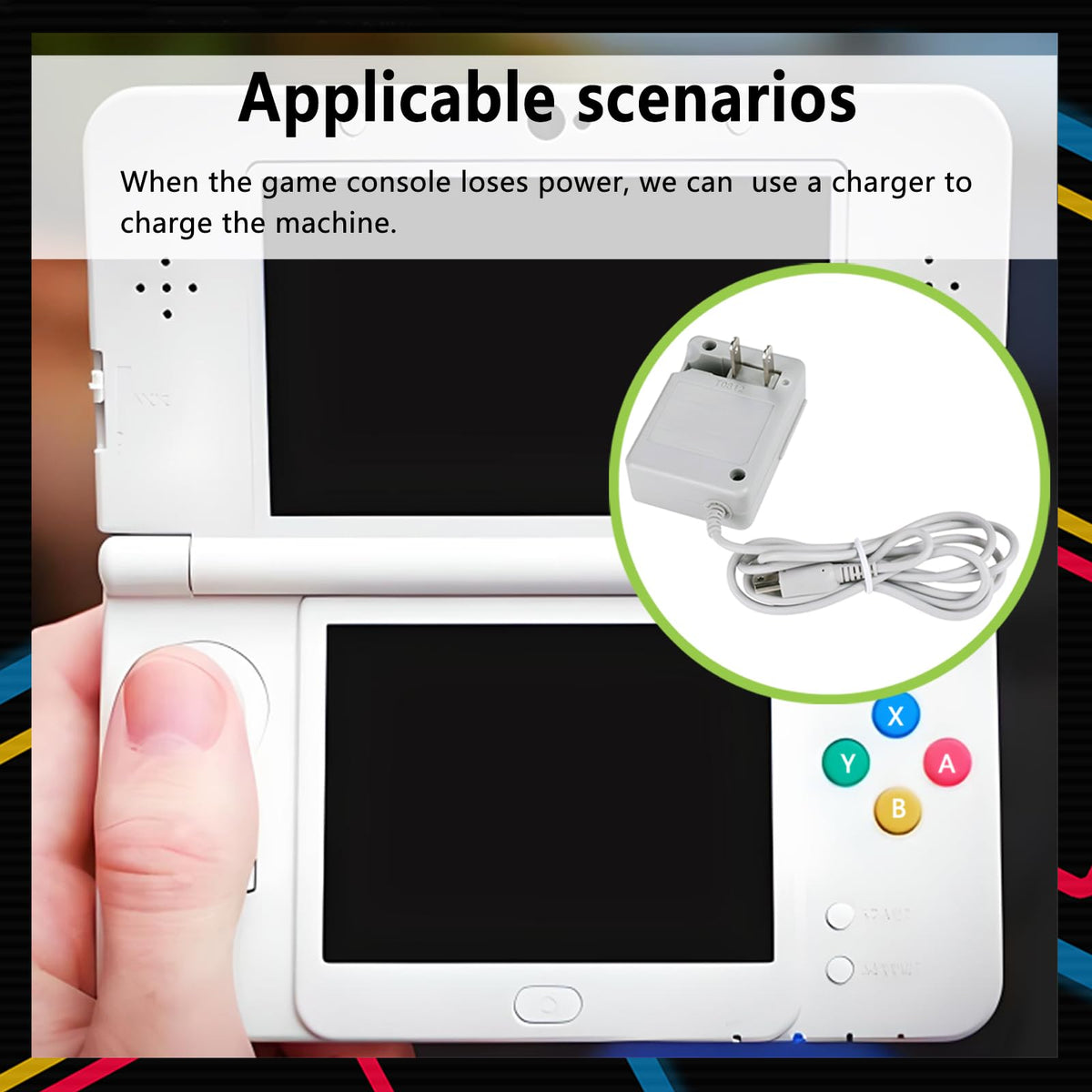 3DS Charger, DTOL 3DS Charger Compatible with Nintendo 3DS/ DSi/DSi XL/ 2DS/ 2DS XL/New 3DS 100-240V Wall Plug Adapter 2 Pack
