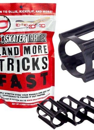 Skater Trainer Wheels - Beginners get Skateboard Tricks Fast, Safe and Fun | Viral accessory gift - Helps beginners stay excited about their new skateboard - Kids & parents love these