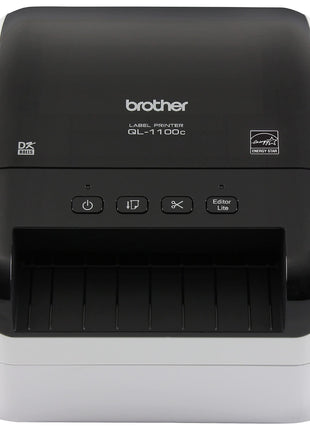 Brother QL-1100c Wide Format Label Printer, Shipping & Postage Labels 4” x 6”, Barcode & QR Code, High Speed, Direct Thermal Printing, Compact, uses DK Drop-in Label Rolls, USB Connectivity