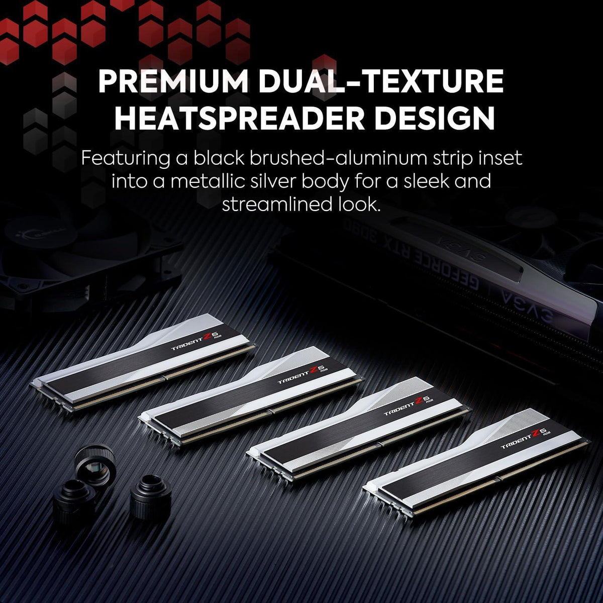 G.SKILL Trident Z5 RGB Series (Intel XMP 3.0) DDR5 RAM 48GB (2x24GB) 8000MT/s CL40-48-48-128 1.35V Desktop Computer Memory UDIMM - Metallic Silver (F5-8000J4048F24GX2-TZ5RS)