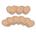 Grenali 100 Brown Heart Shape Earring Display Cards, Kraft Paper Jewelry Cards, 1.96