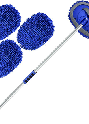 Wontolf 62'' Car Wash Brush Kit with Long Handle, Chenille Microfiber Car Wash Mop Mitt Scratch-Free Car Detailing Cleaning Brush Care Kit Car Cleaning Supplies for Cars RV Truck Boat
