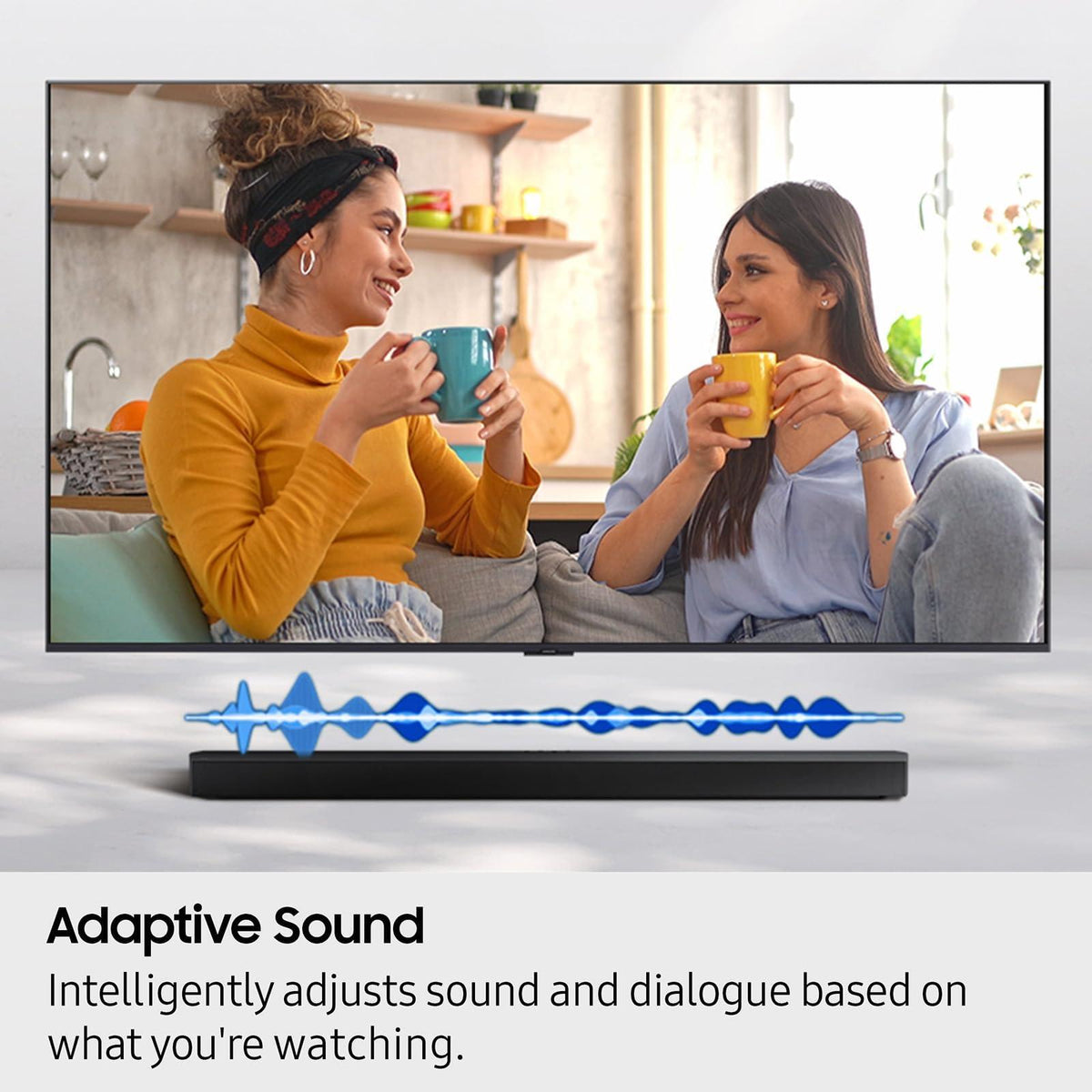 Samsung Q-Series Soundbar HW Q600F 3.1.2 ch Subwoofer (2025 Model) SpaceFit Sound Pro, Q-Symphony, Adaptive Sound