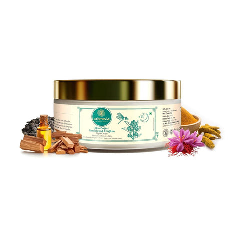 Ashpveda Sandalwood & Saffron Night Cream | Anti Aging Cream For Women & Men | Reduces Fine Lines & Wrinkles | Oil Free & Non Sticky Moisturizer | For Glowing Youthful All Skin Type (30 gm)