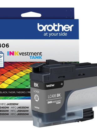 Brother Genuine LC406BK Standard Yield Black INKvestment Tank Ink Cartridge