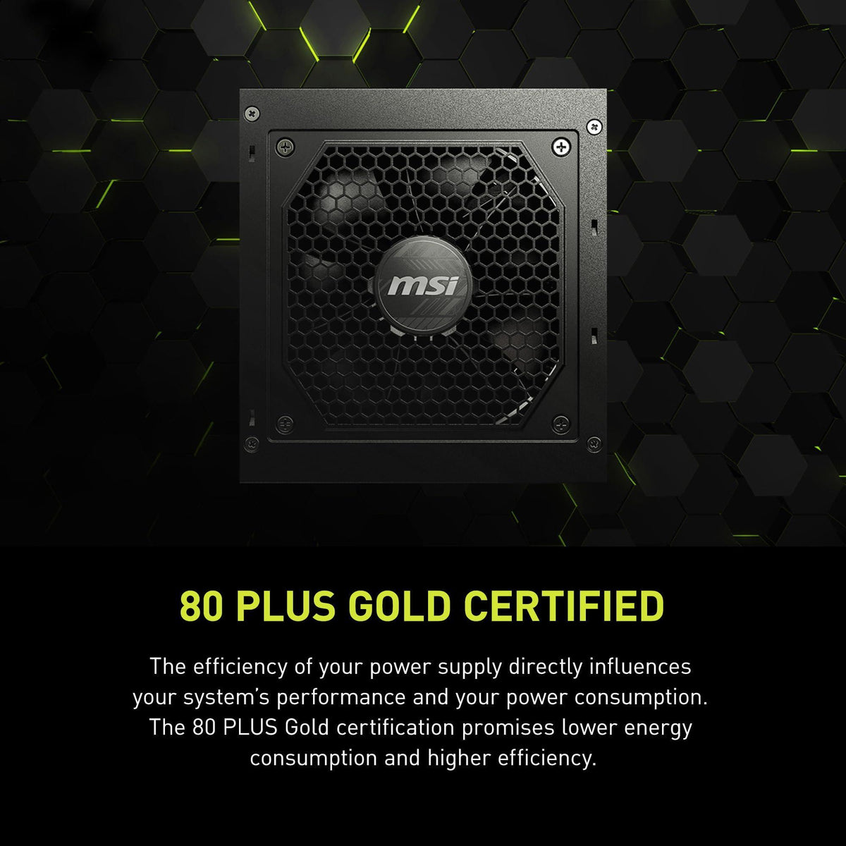 MSI MAG A750GL PCIE 5.1 & ATX 3.1 Gaming Power Supply - Full Modular - 80 Plus Gold Certified 750W - Compact Size - ATX PSU - 10 Year Warranty