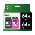 Valuetoner Ink Cartridge Replacement for HP 64XL Ink Cartridge Combo Pack for HP Envy Inspire 7955e 7958e 7255e Photo 7155 7858 7155 7100 7800 7900 7855 6222 Tango (Black Color,2pack)