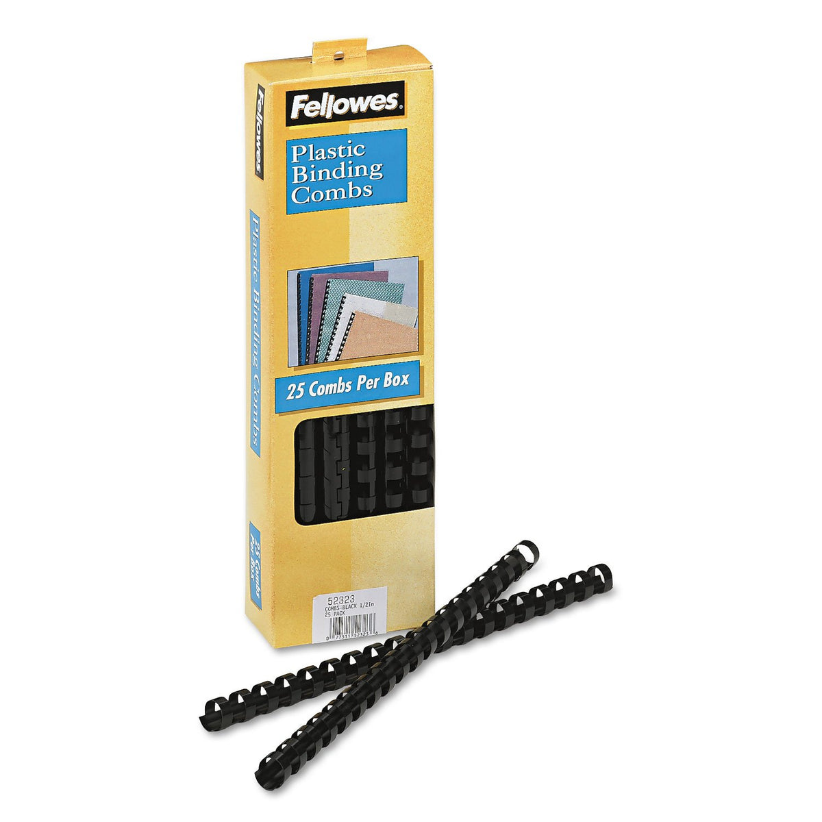 Fellowes 1/2in Black Binding Combs (25 Pack)