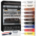 Leather Repair Kit for Furniture, Sofa, Jacket, Car Seats and Purse. Vinyl Repair Kit. Super Easy Instructions to Match Any Color, Restore Any Material, Bonded, Italian, Pleather, Genuine