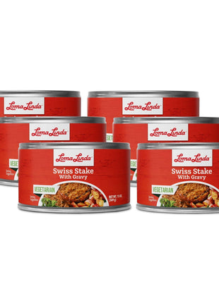 Loma Linda - Plant Based Meats (Swiss Stake with Gravy (13 oz.), 6 Pack)