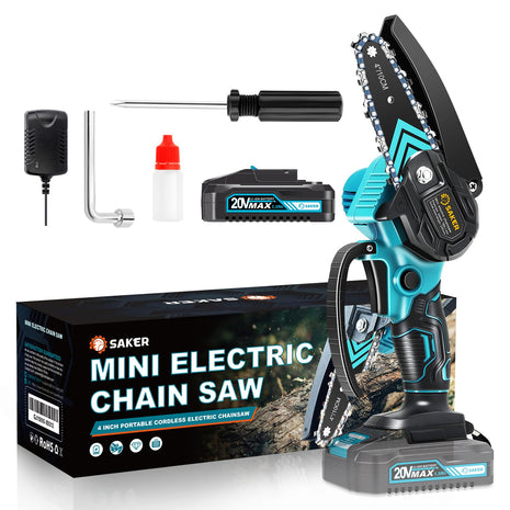 Saker Mini Chainsaw,Portable Electric Chainsaws Cordless,Handheld Chain Saw Pruning Shears Chain Saws for Tree Branches,Courtyard,Household and Garden,Gifts for Men Dad Husband Women