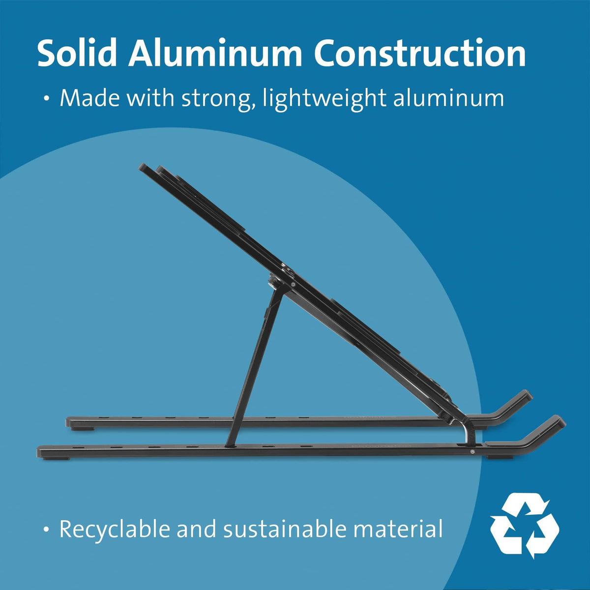 Kensington Portable Laptop Stand, Collapsible Aluminum Laptop Riser, Height Adjustable Laptop Cooling Stand for Up to 16", Lightweight 0.53lbs Stand for MacBook Air/Pro, Dell XPS, Lenovo, HP, K50406WW