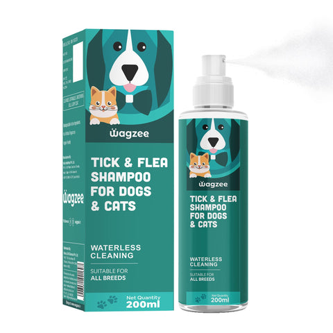 Wagzee Tick & Flea Shampoo For Dogs & Cats - 200ml