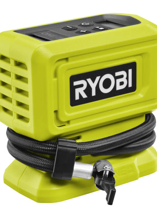 Ryobi - 18 V One+ 11 Bar Wireless Compressor - Tyre and Ball Inflation - Comes with 3 Tips (without Battery) - RPI18