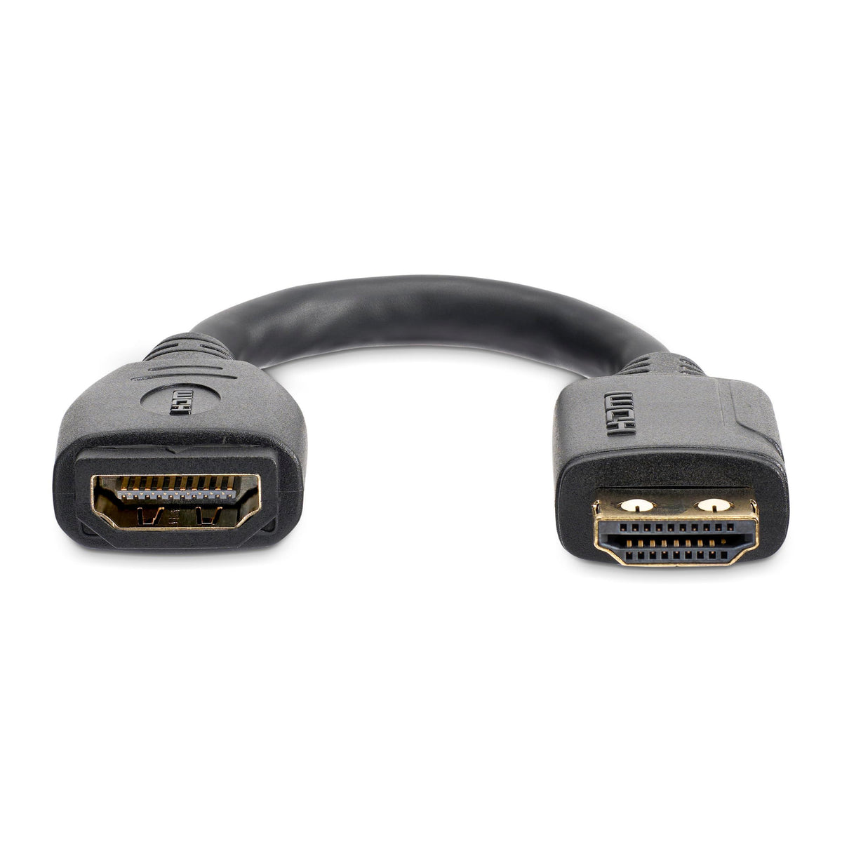 StarTech.com 6in High Speed HDMI Port Saver Cable with 4K 60Hz - Short HDMI 2.0 Male to Female Adapter Cable - Port Extender (HD2MF6INL)