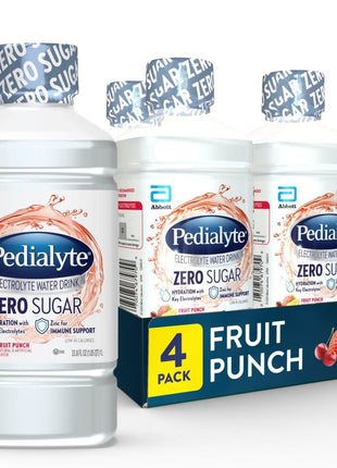 Pedialyte Electrolyte Water with Zero Sugar, Fruit Punch Hydration Drink