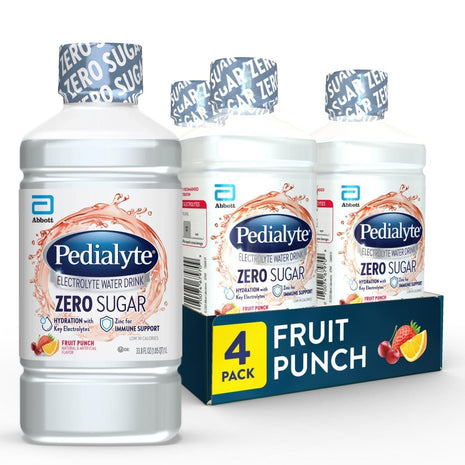 Pedialyte Electrolyte Water with Zero Sugar, Fruit Punch Hydration Drink