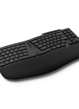 Kensington Pro Fit Ergo Wireless Keyboard KB675, Ergonomic, Rechargeable, Bluetooth & 2.4GHz Connection, Programmable Keys, Black, K75491US | Ergonomic layout, rechargeable, Bluetooth and 2.4GHz connection, programmable keys