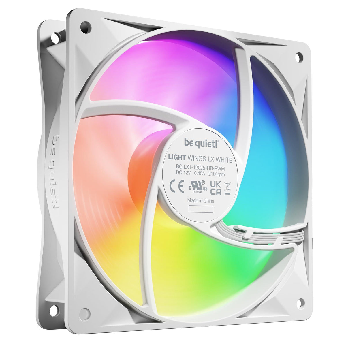 be quiet! Light Wings LX 120mm PWM high-Speed PC Case Fan | White | Triple-Pack | BL125