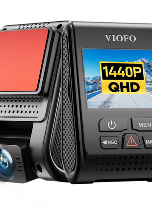 VIOFO Dash Cam A119 V3 2K 2560x1440P Quad HD+ 60FPS Front Car Dash Camera, 5MP STARVIS Sensor, 140-Degree Wide Angle, GPS Included, Buffered Parking Mode, True HDR, Motion Detection, Time Lapse